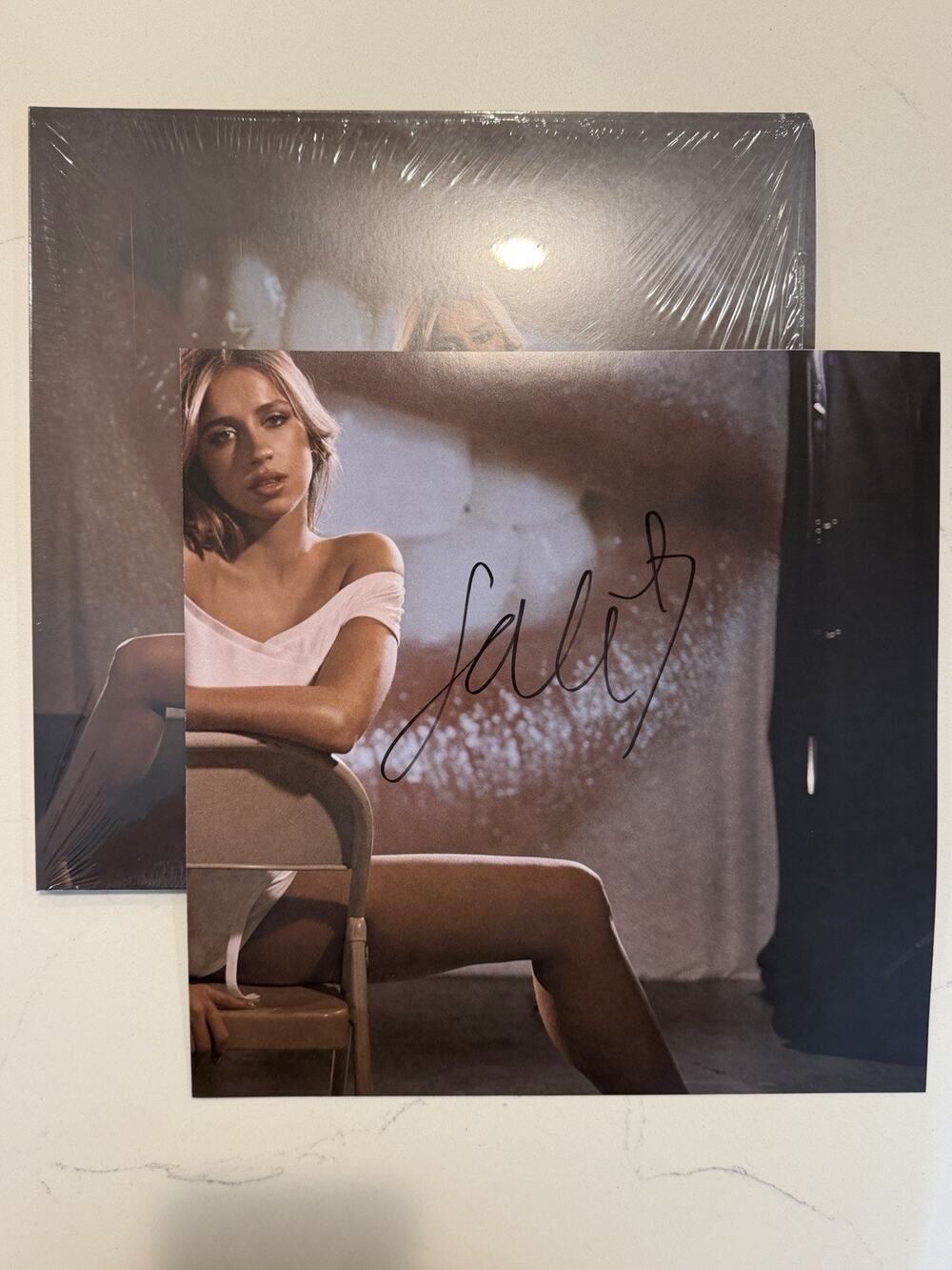 Tate McRae SIGNED So Close To What Alt Cover Purple Swirl Vinyl LP Poster #2